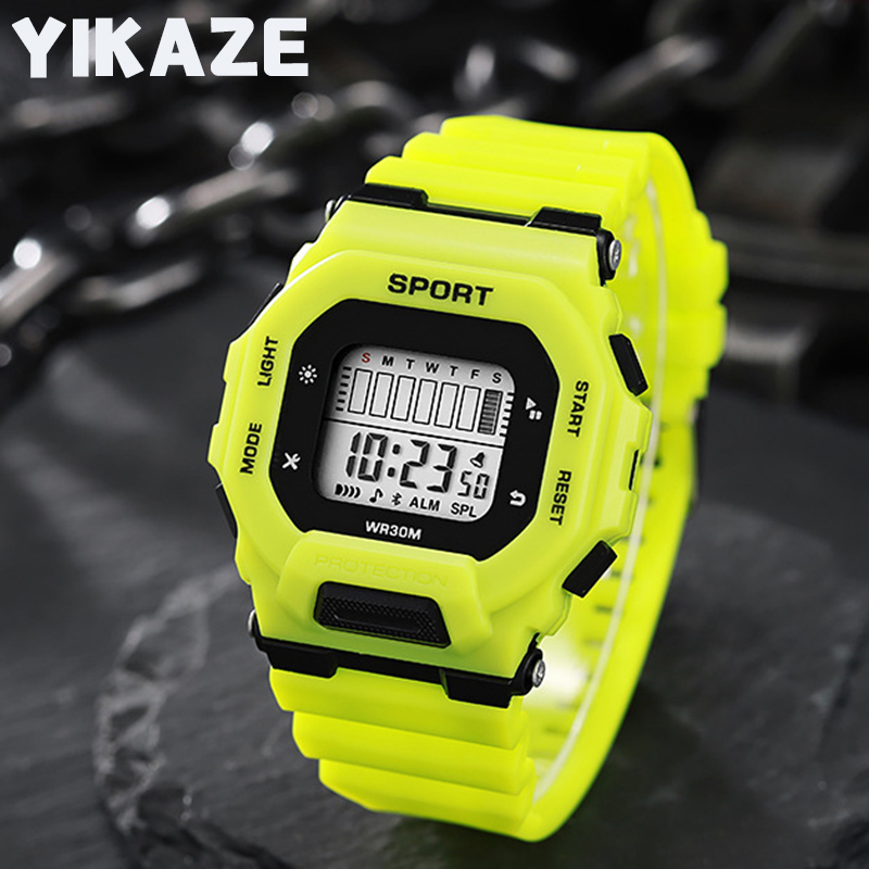 Outdoor Lighting Trends - YIKAZE Heren sporthorloge Waterdicht LED Digitale
