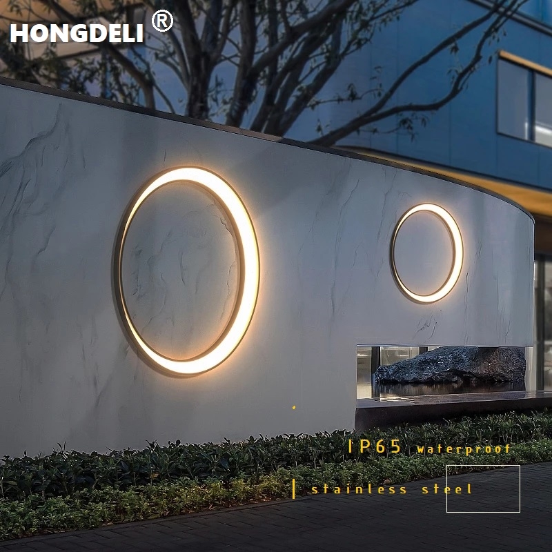 Outdoor Lighting On House - Moderne buitenlamp in maanvorm, IP65 waterdicht,