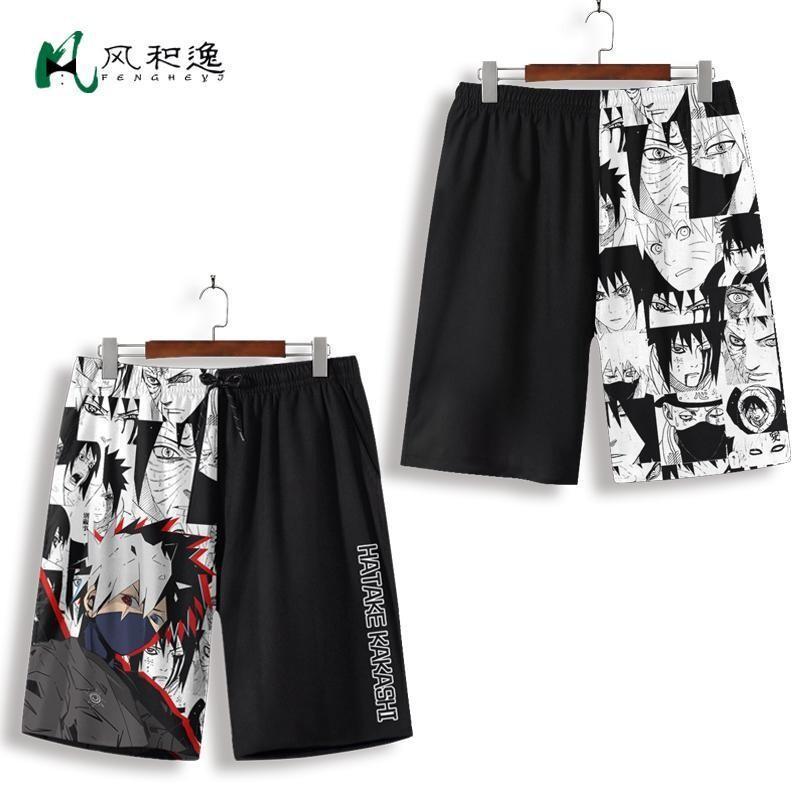 Outdoor Lighting Japan - Naruto Anime Shorts Heren Casual Middellange
