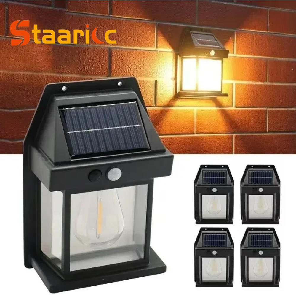 Outdoor Lighting Deck - Buitenlamp met zonne-energie, tungsten, bewegingsmelder, IP65