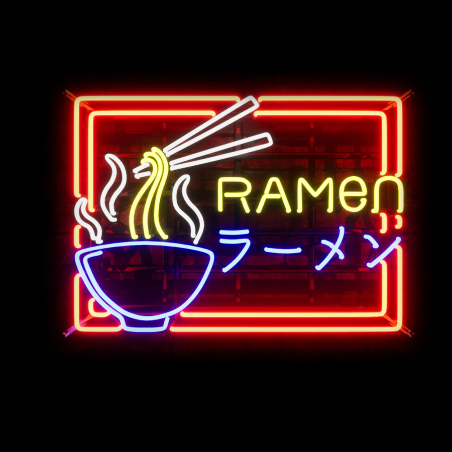 Outdoor Lighting Japan - Neonbord Licht Ramen Japan Noedels Winkel