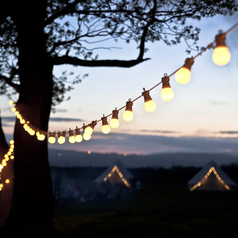 Outdoor Lighting For Gazebo - 23M Patio String Gloeilampen G50 Melkachtig