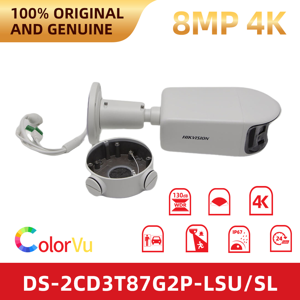 Outdoor Lighting No Electricity - Hikvision DS-2CD3T87G2P-LSU/SL 4K 8MP Panoramische IP-camera