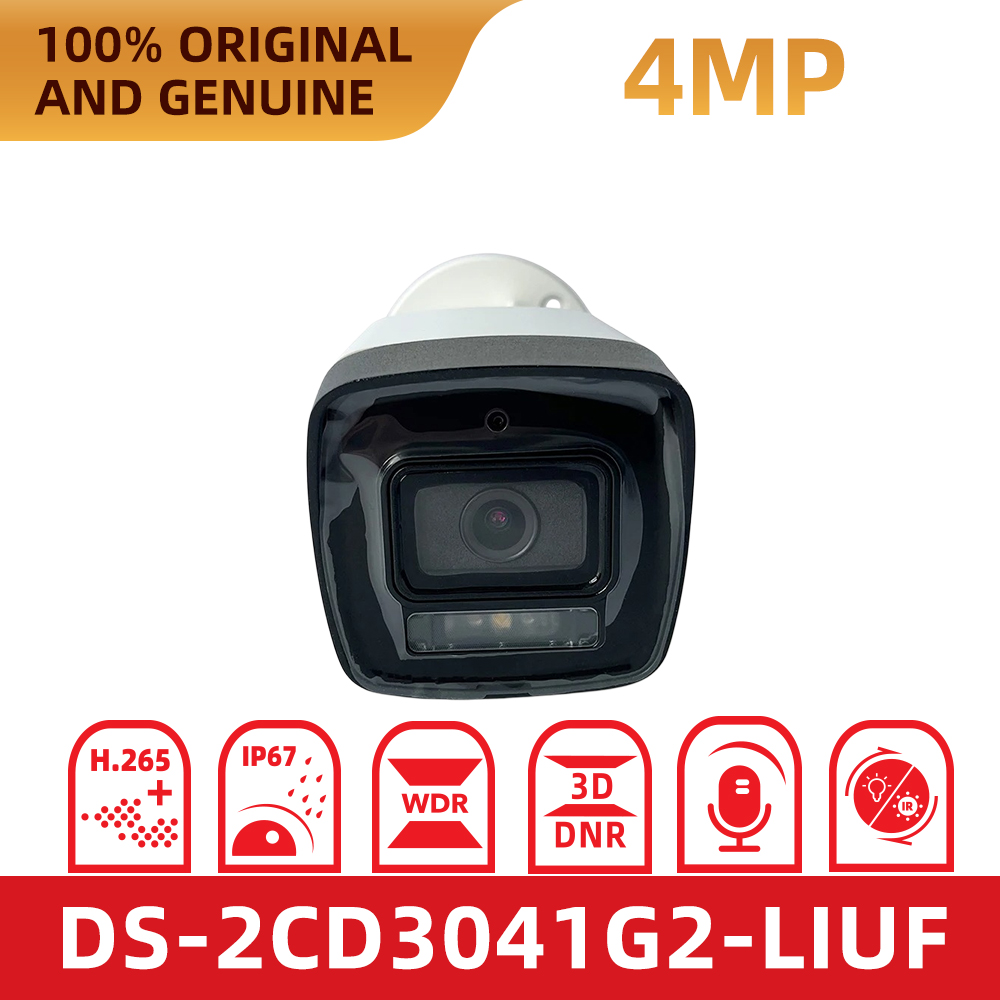 Outdoor Lighting No Electricity - Hikvision Originele DS-2CD3041G2-LIUF 4MP PoE Bullet