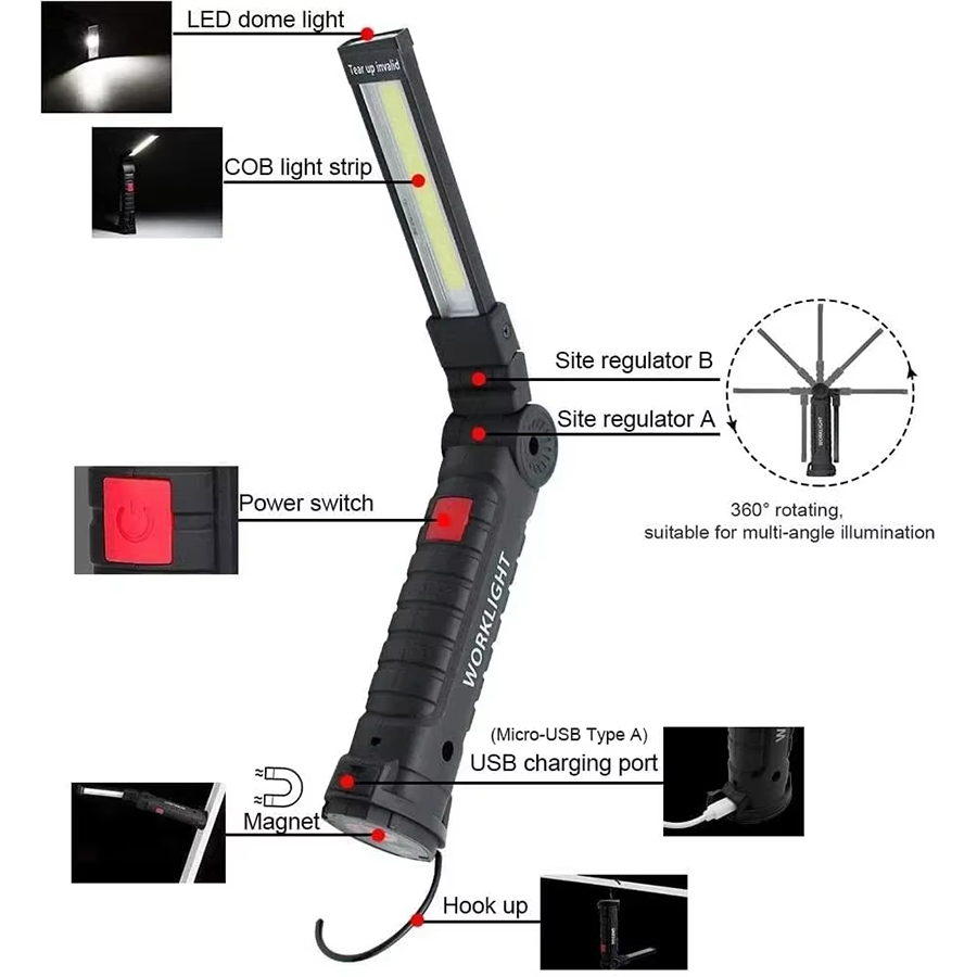Draagbare LED-zaklamp met magn - Lighting Fixture Outdoor recensie en prijs
