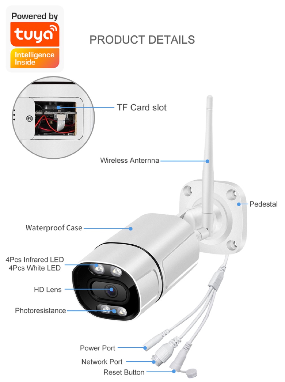 Tuya APP 2MP 1080P Outdoor Wat - Outdoor Lighting No Electricity recensie en prijs