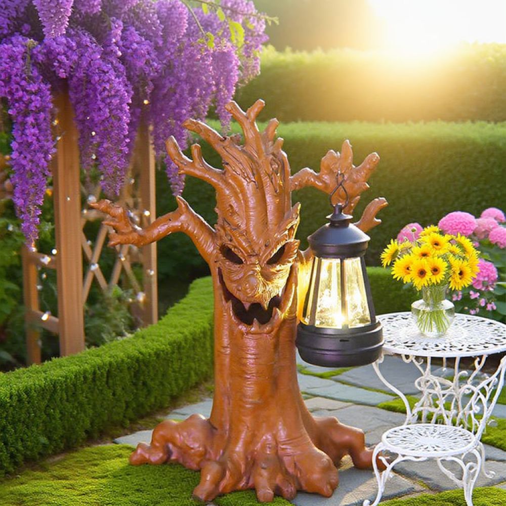 Zonne-harsen boomgeest beeldje - Outdoor Lighting Yard Ideas recensie en prijs
