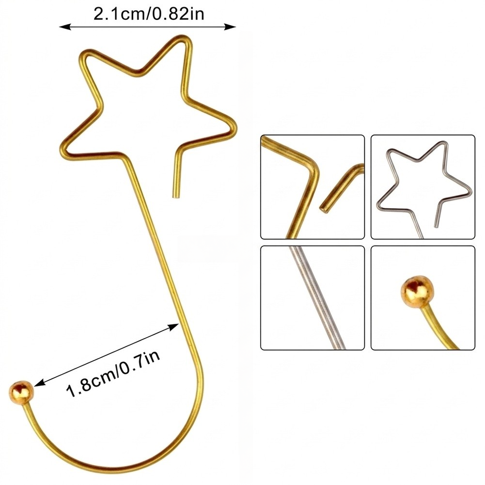 Stervormige ornamenthaken, 60  - Outdoor Lighting On Trees recensie en prijs