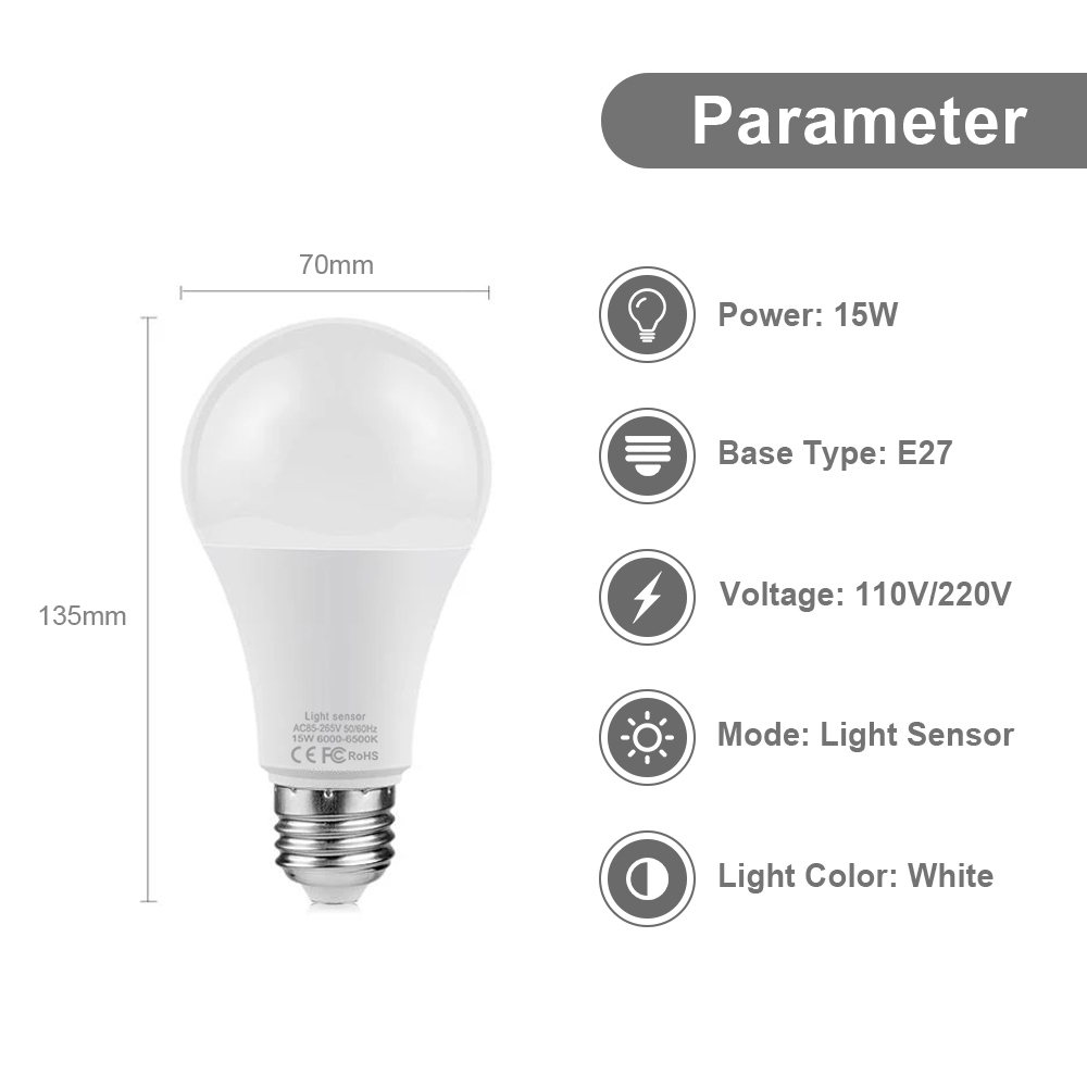 15W E27 LED-lichtregeling Sens - Dusk To Dawn Bulb recensie en prijs