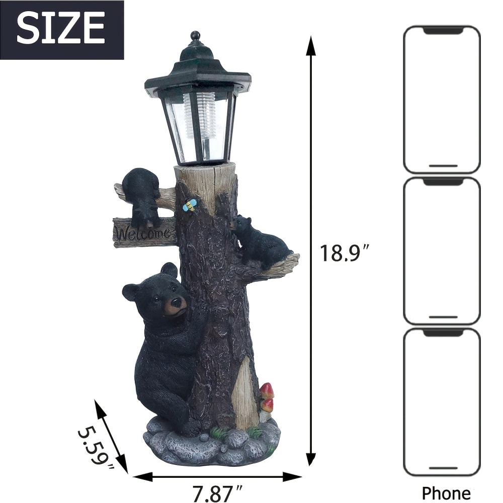 Zwarte beer standbeeld welkoms - Outdoor Lighting On Trees recensie en prijs