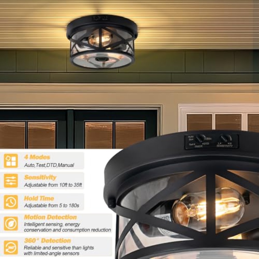 Buitenplafondlamp met beweging - Lighting Fixture Outdoor recensie en prijs