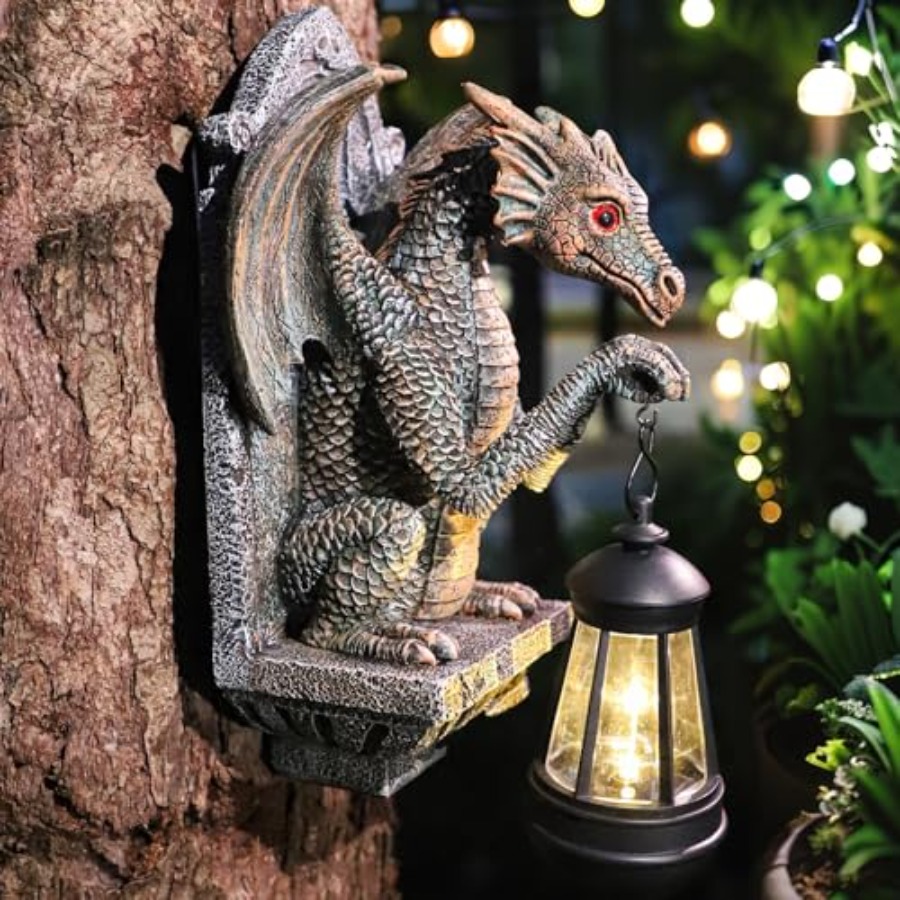 Draakstandbeeld zonnelantaarn  - Outdoor Lighting On Trees recensie en prijs
