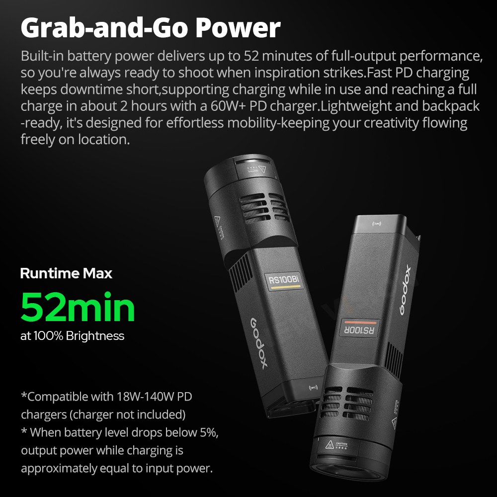 GODOX RS100Bi 28600Lux Bi-colo - Outdoor Lighting For Photography recensie en prijs